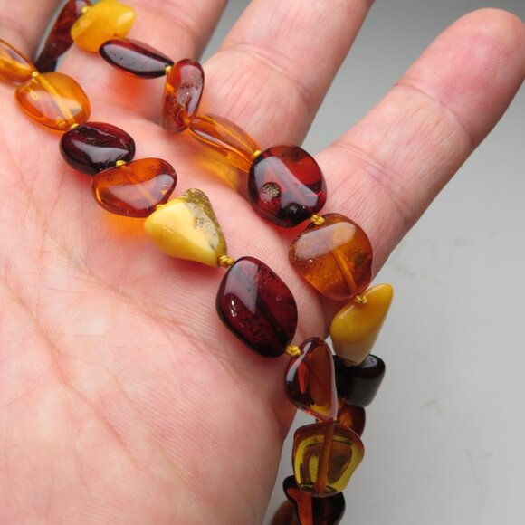 Authentic Amber Lady's Necklace 18" Premium Quality - Picture 2 of 4